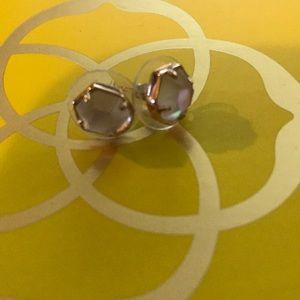 Kendra Scott straight back ivory pearl earrings